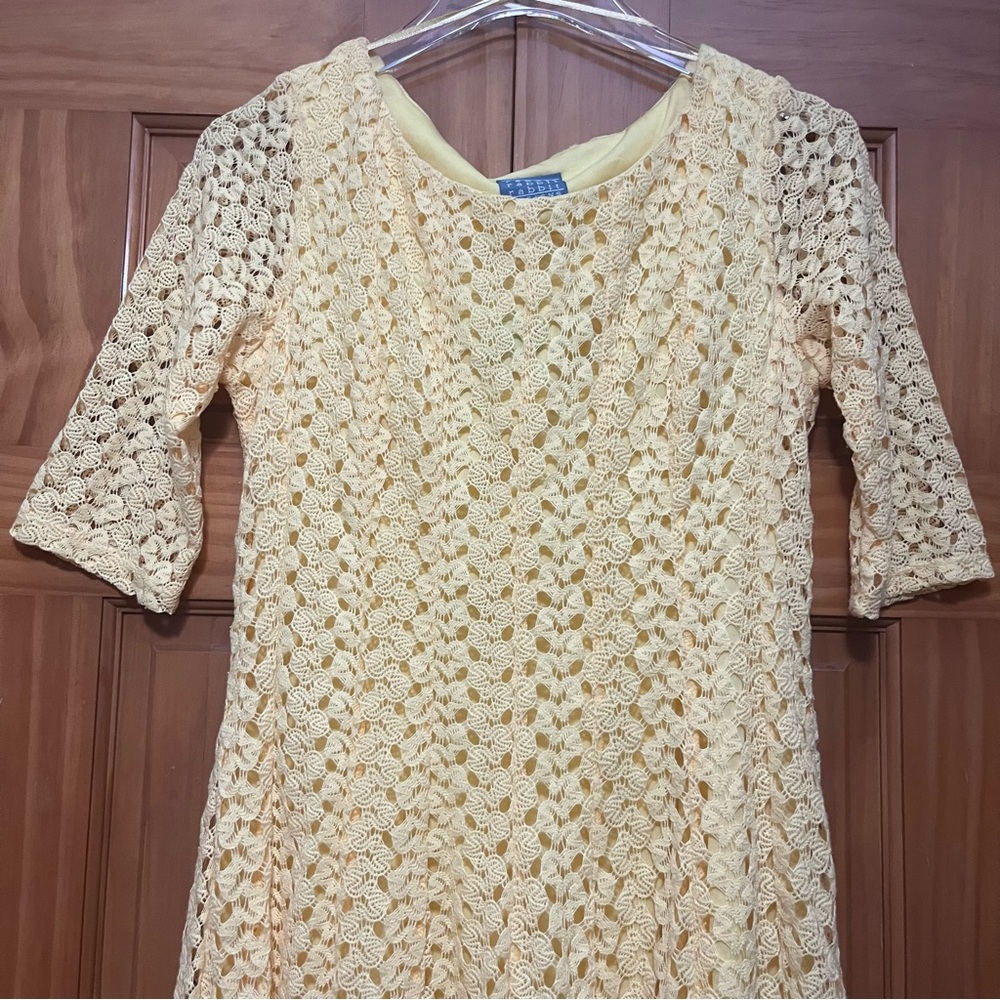 Rabbit Rabbit Rabbit Yellow Crochet Dress Size 6 NWT - Picture 4 of 12